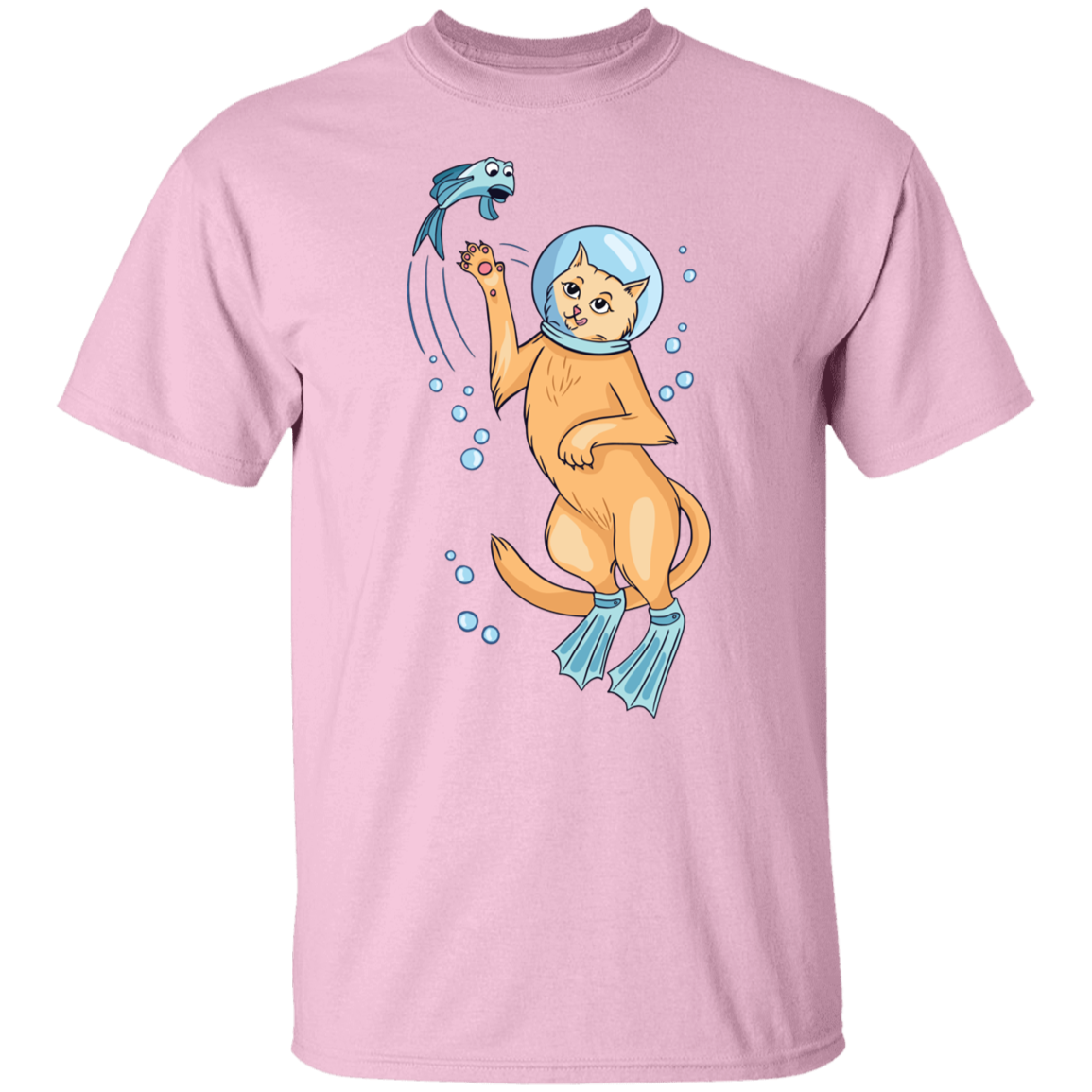 Funny Scuba Cat  T-Shirt