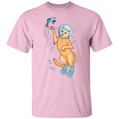 Funny Scuba Cat  T-Shirt