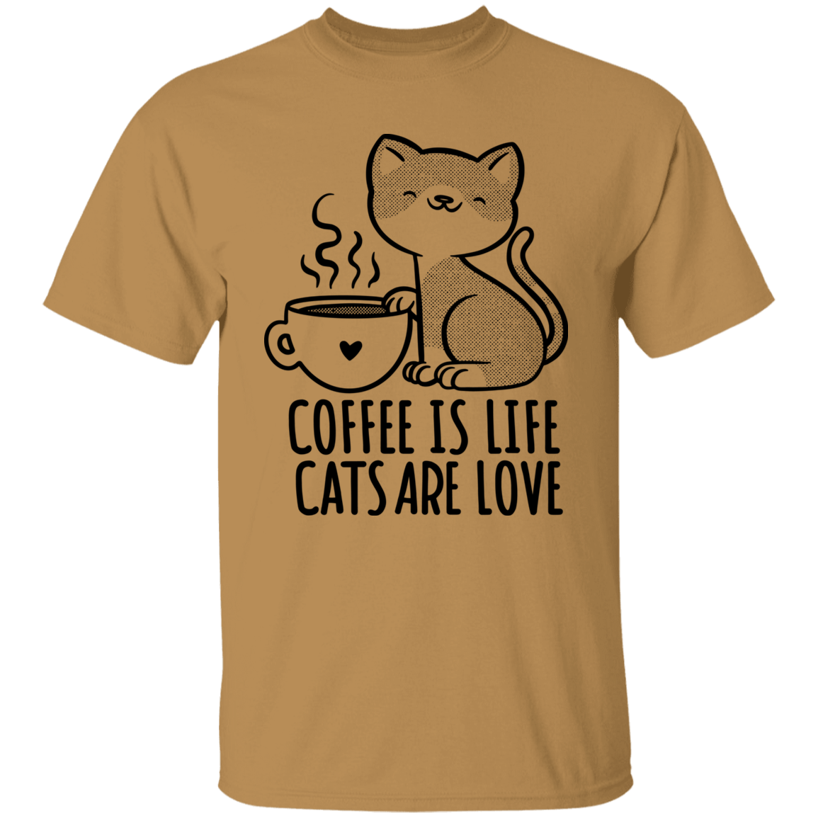 Coffee Is Life Cats Are Love T-Shirt