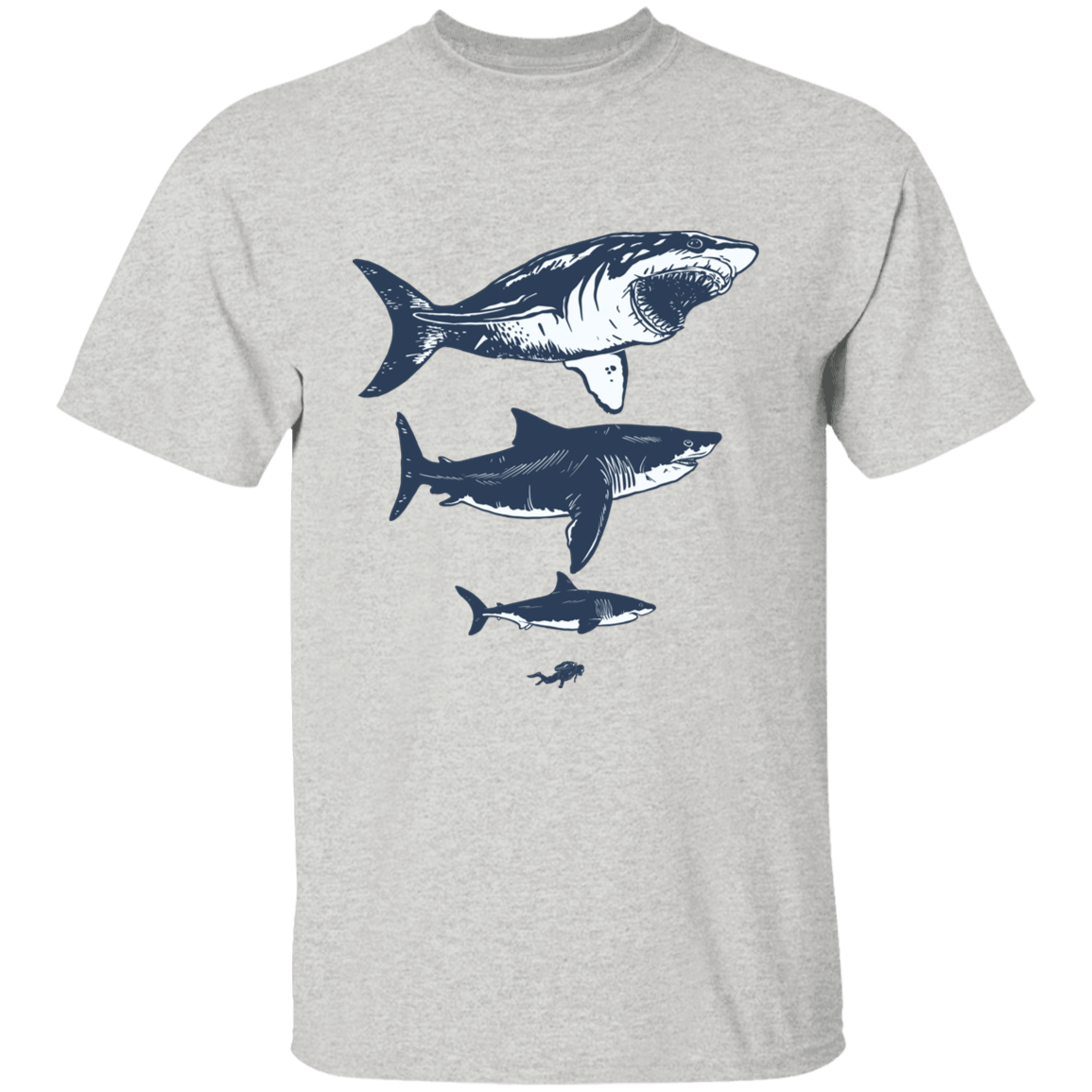 Megalodon sizes T-Shirt