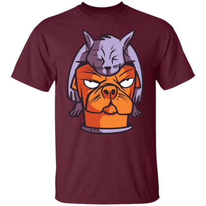 Cat on Dog T-Shirt