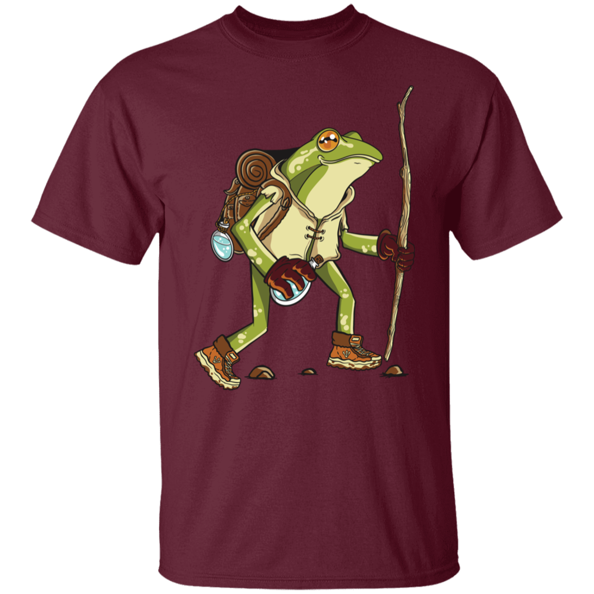Frolic in Nature with the Hiking Frog T-Shirt !