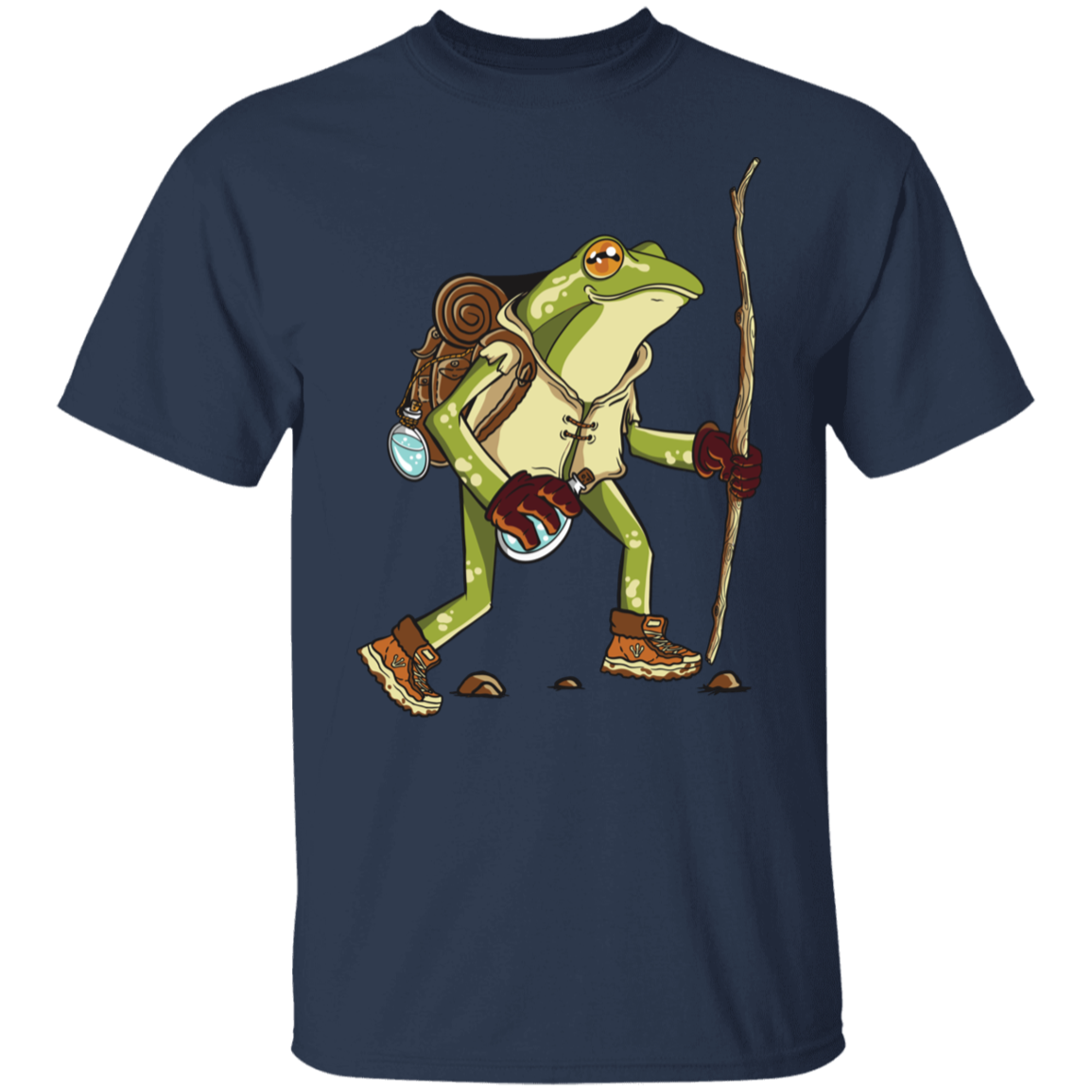 Frolic in Nature with the Hiking Frog T-Shirt !