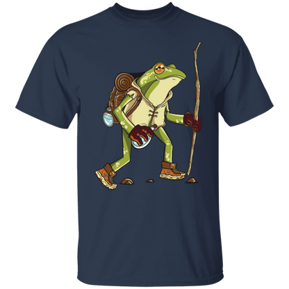 Frolic in Nature with the Hiking Frog T-Shirt !