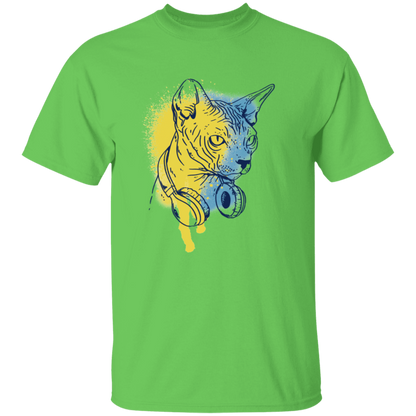 Cat Animal With Headphones T-Shirt
