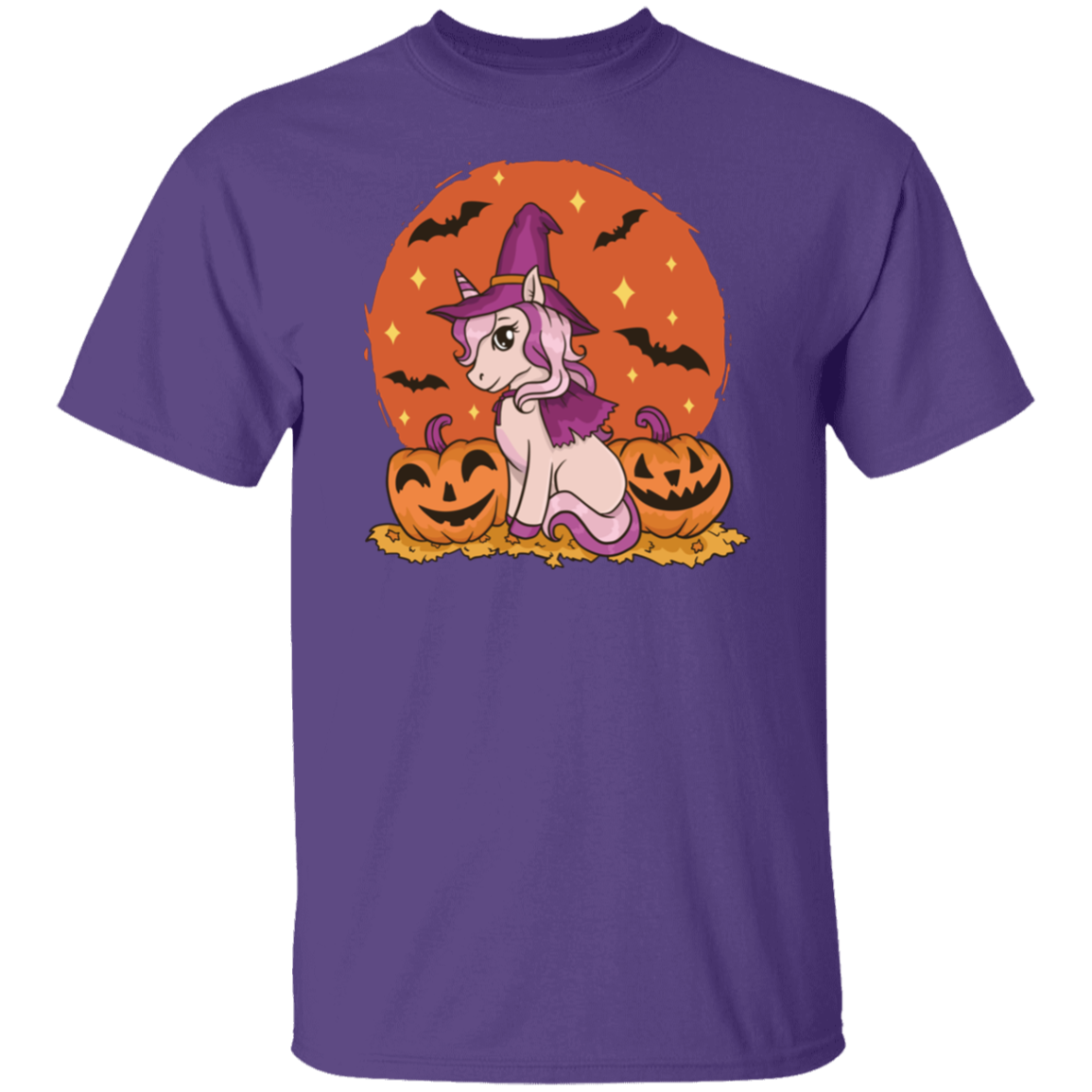 Unicorn Witch Hallowen Cute T-shirt Design