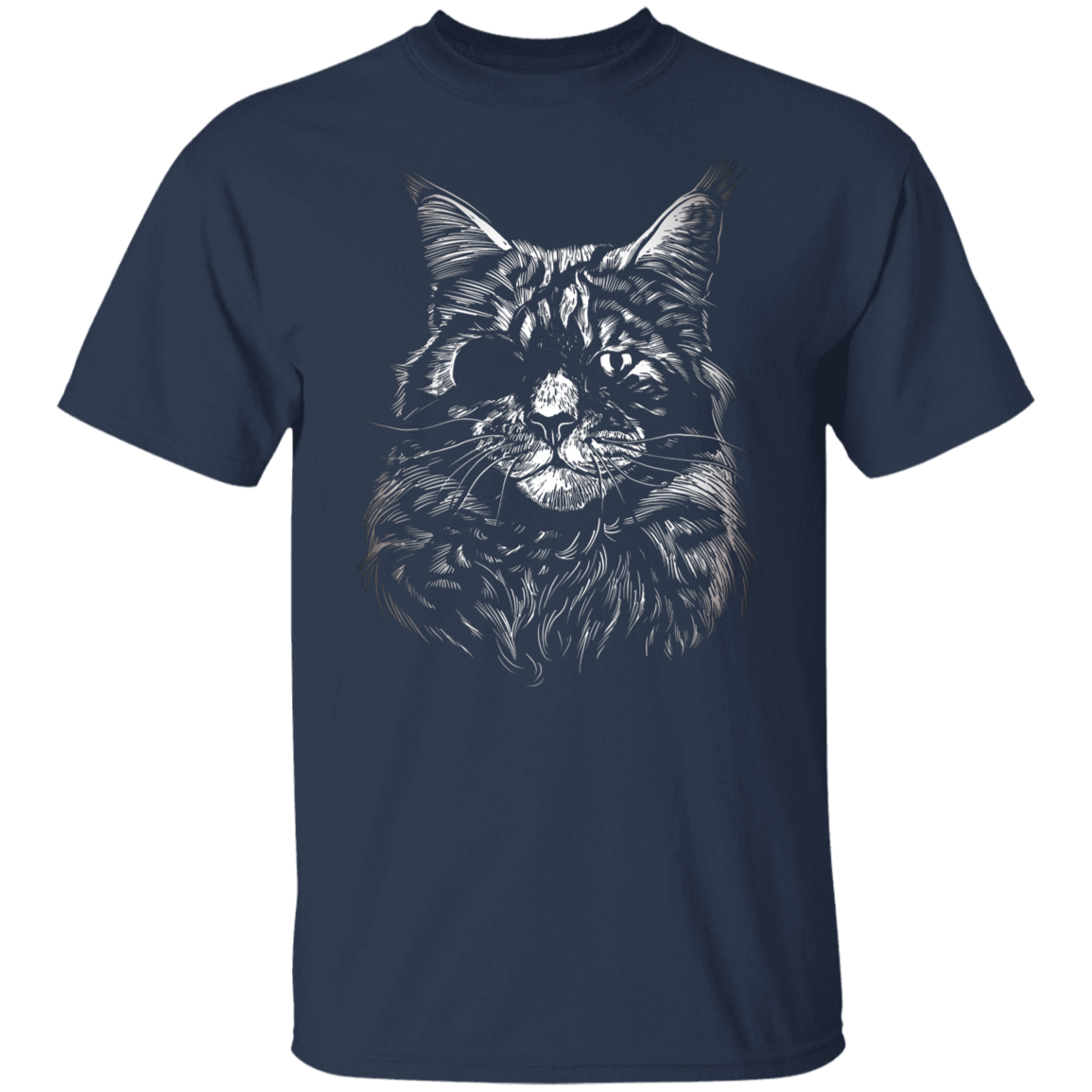 Realistic Cat With Eye Patch T-Shirt