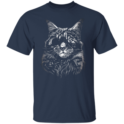 Realistic Cat With Eye Patch T-Shirt