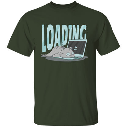 Cute Cat Sleeping On Computer T-Shirt