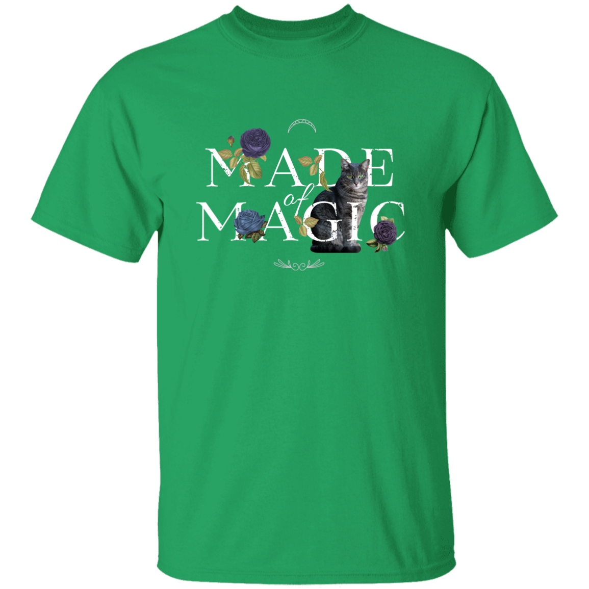 Floral Made of Magic Cat T-Shirt