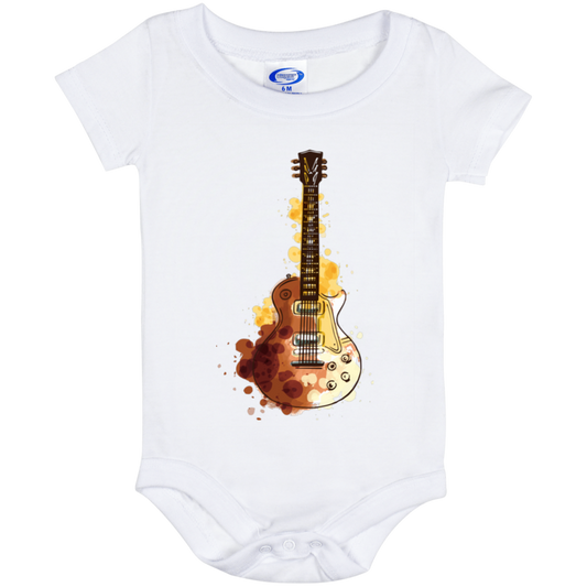 Watercolor Guitar Baby Onesie 6 Month