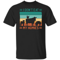 Vegan T Shirt I Don't Eat My Homies Retro Sunset Tee