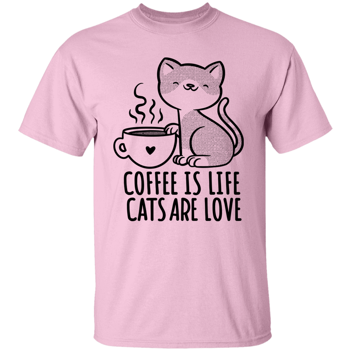 Coffee Is Life Cats Are Love T-Shirt