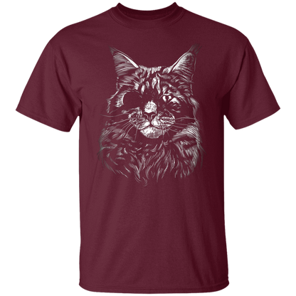 Realistic Cat With Eye Patch T-Shirt