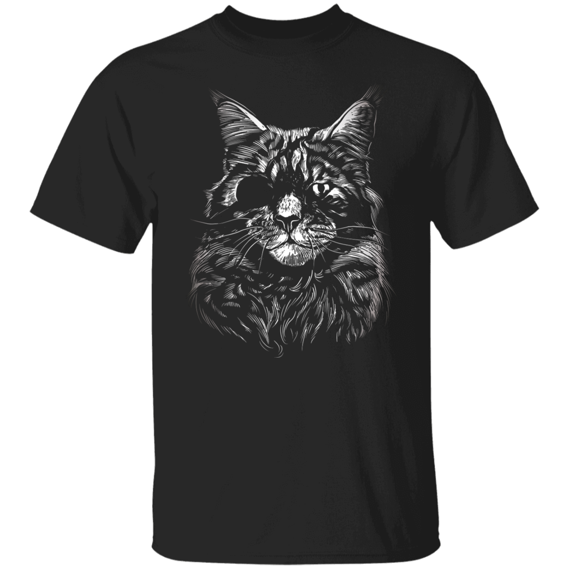 Realistic Cat With Eye Patch T-Shirt
