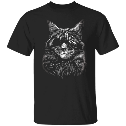 Realistic Cat With Eye Patch T-Shirt
