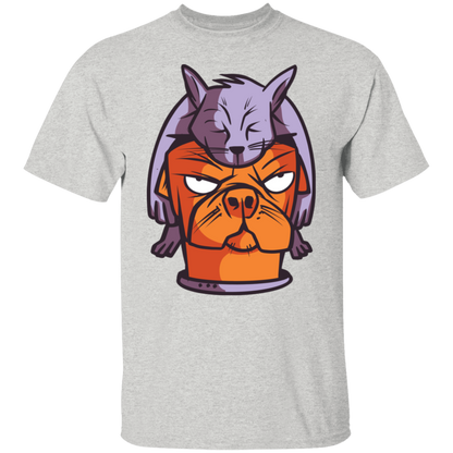 Cat on Dog T-Shirt