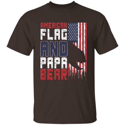 Papa Bear American Flag T-Shirt
