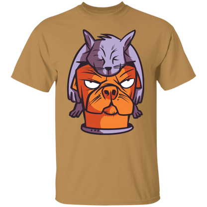 Cat on Dog T-Shirt