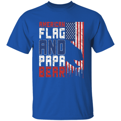 Papa Bear American Flag T-Shirt