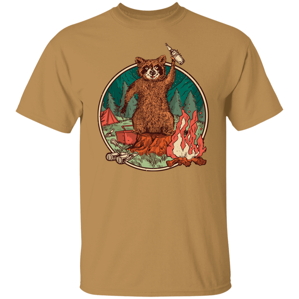 Camping Raccoon T-Shirt