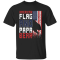 Papa Bear American Flag T-Shirt