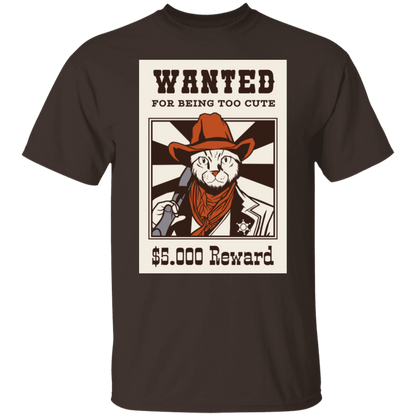 Cowboy Cat Wanted Animal  T-Shirt