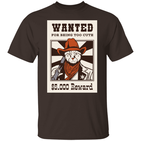 Cowboy Cat Wanted Animal  T-Shirt