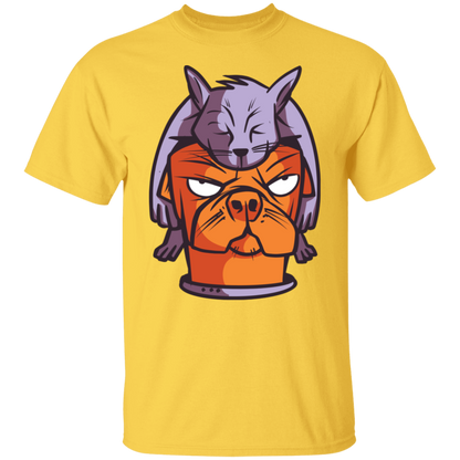 Cat on Dog T-Shirt