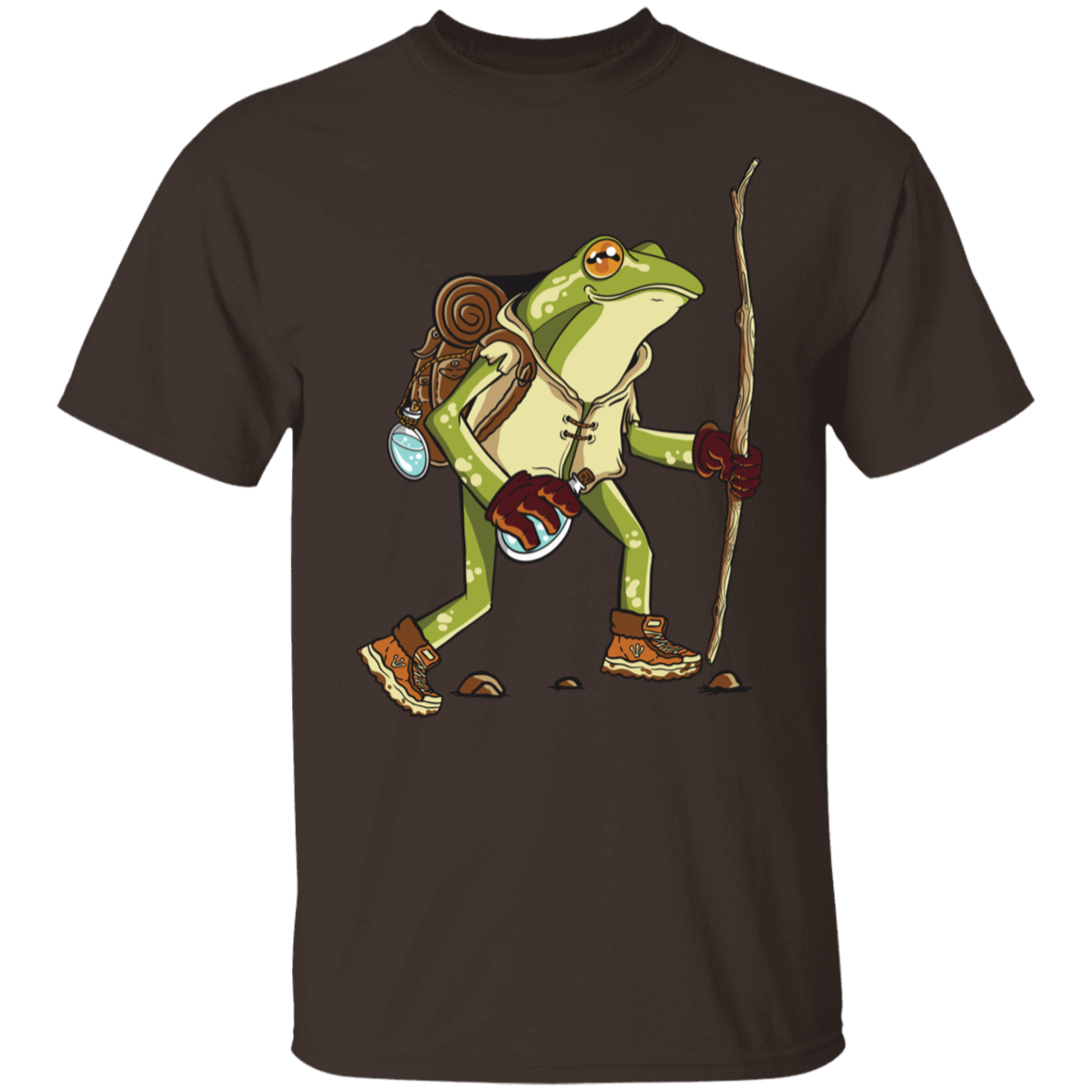 Frolic in Nature with the Hiking Frog T-Shirt !