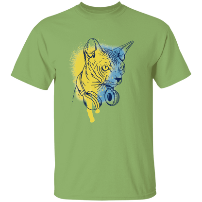 Cat Animal With Headphones T-Shirt