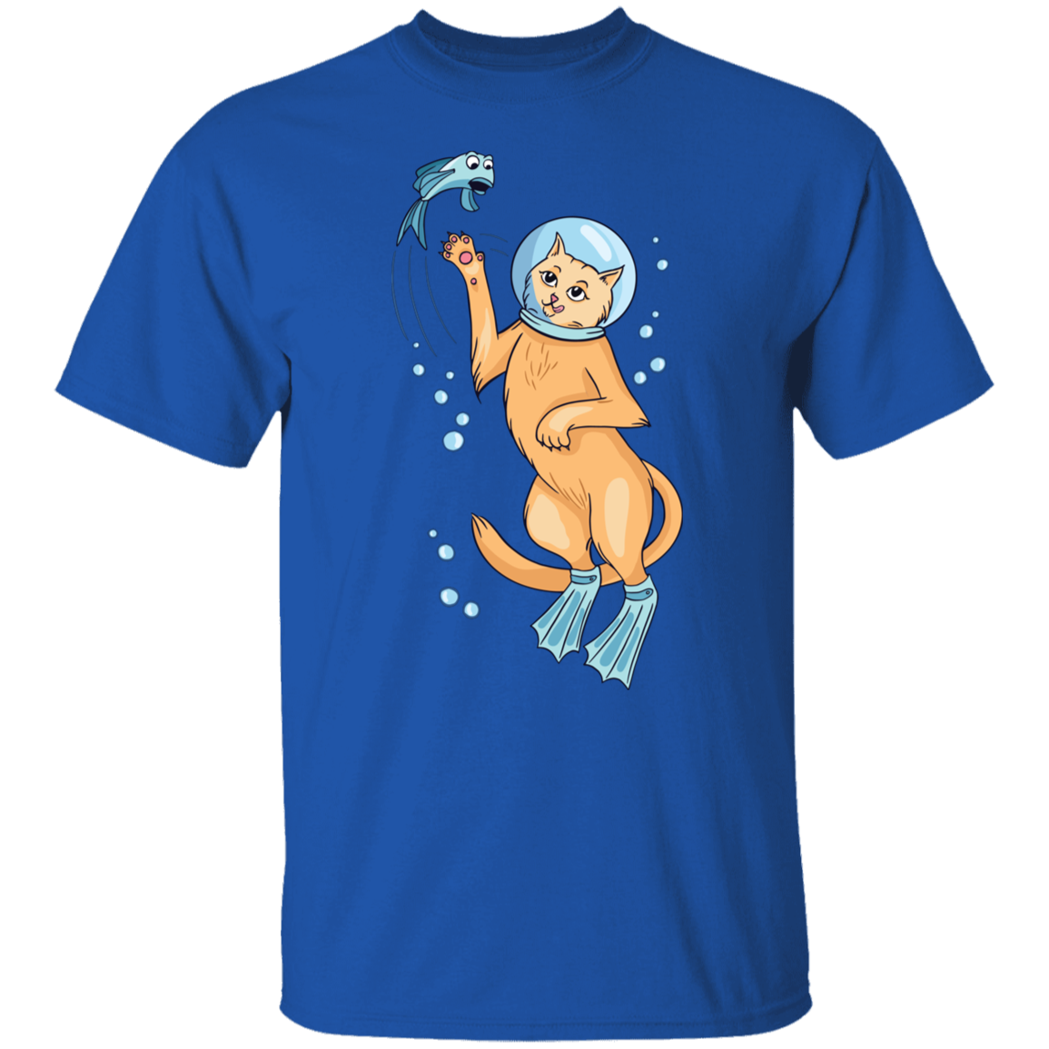 Funny Scuba Cat  T-Shirt