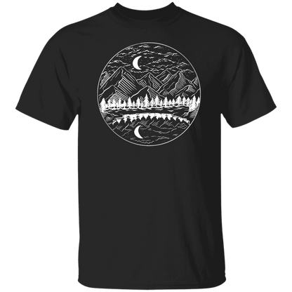 Night Mountain Landscape T-Shirt