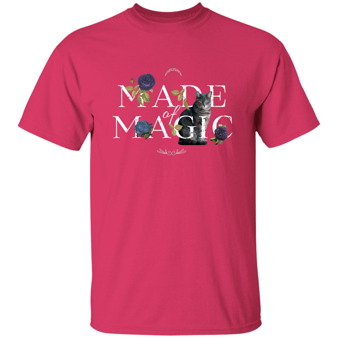 Floral Made of Magic Cat T-Shirt