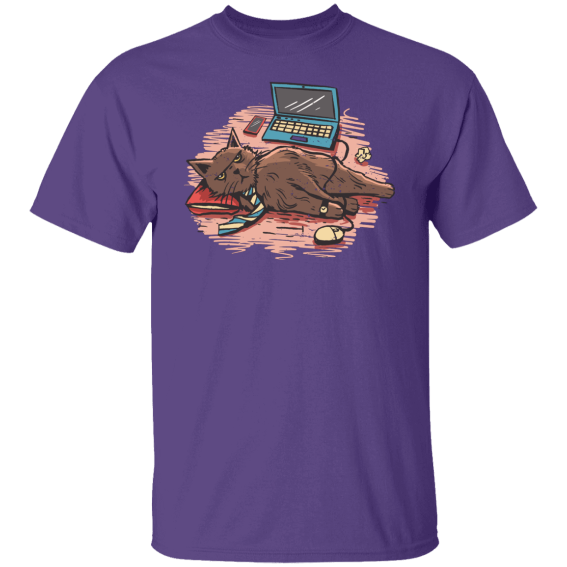 Home Office Cat T-Shirt