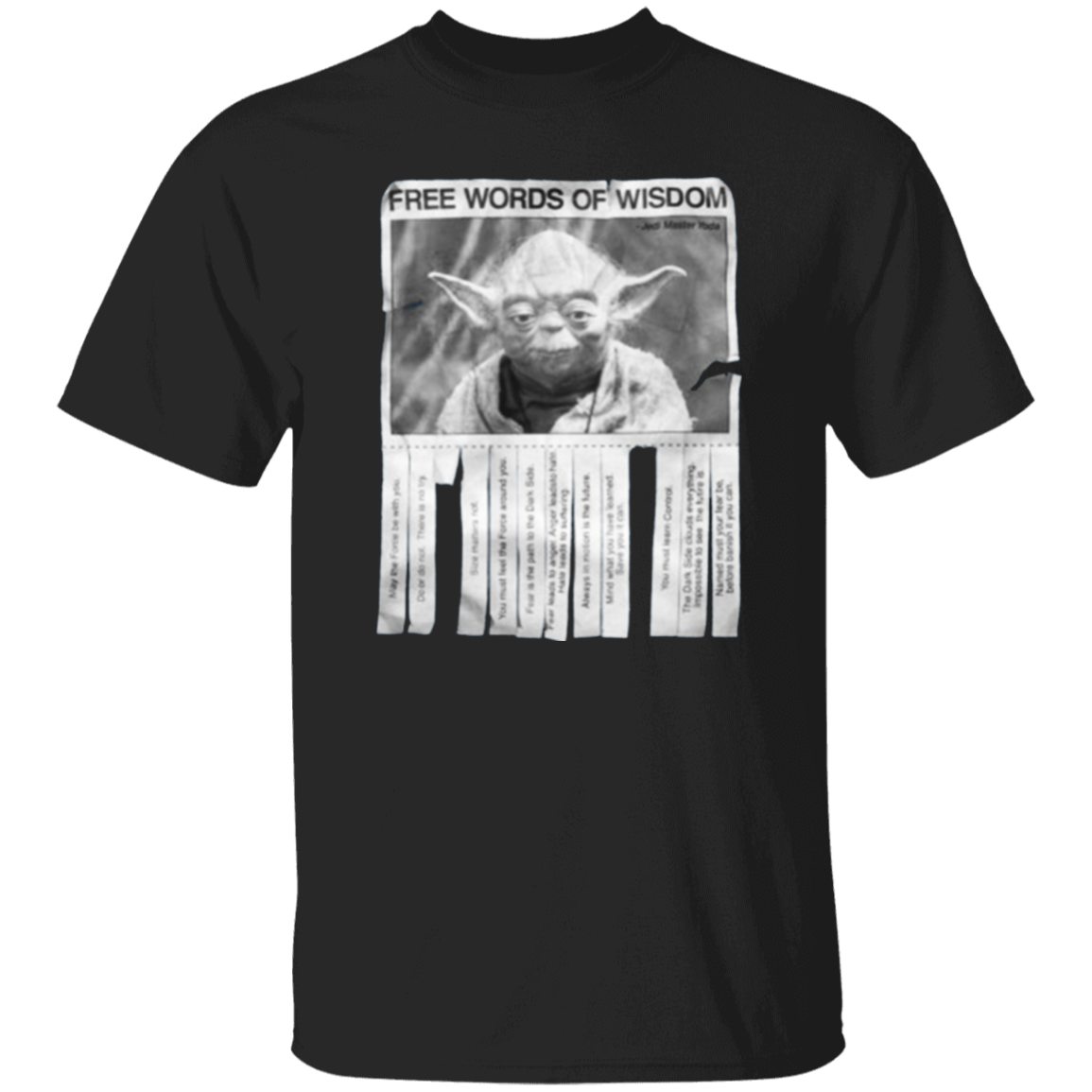 Yoda T-Shirt Free Words of Wisdom