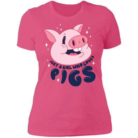 Girl Loves Pigs T-Shirt