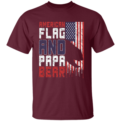 Papa Bear American Flag T-Shirt