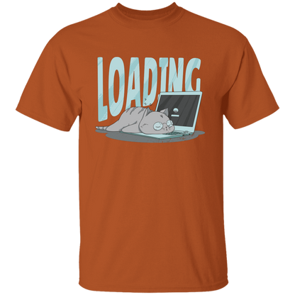 Cute Cat Sleeping On Computer T-Shirt