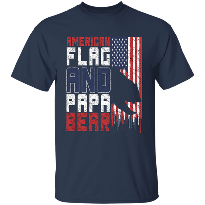 Papa Bear American Flag T-Shirt