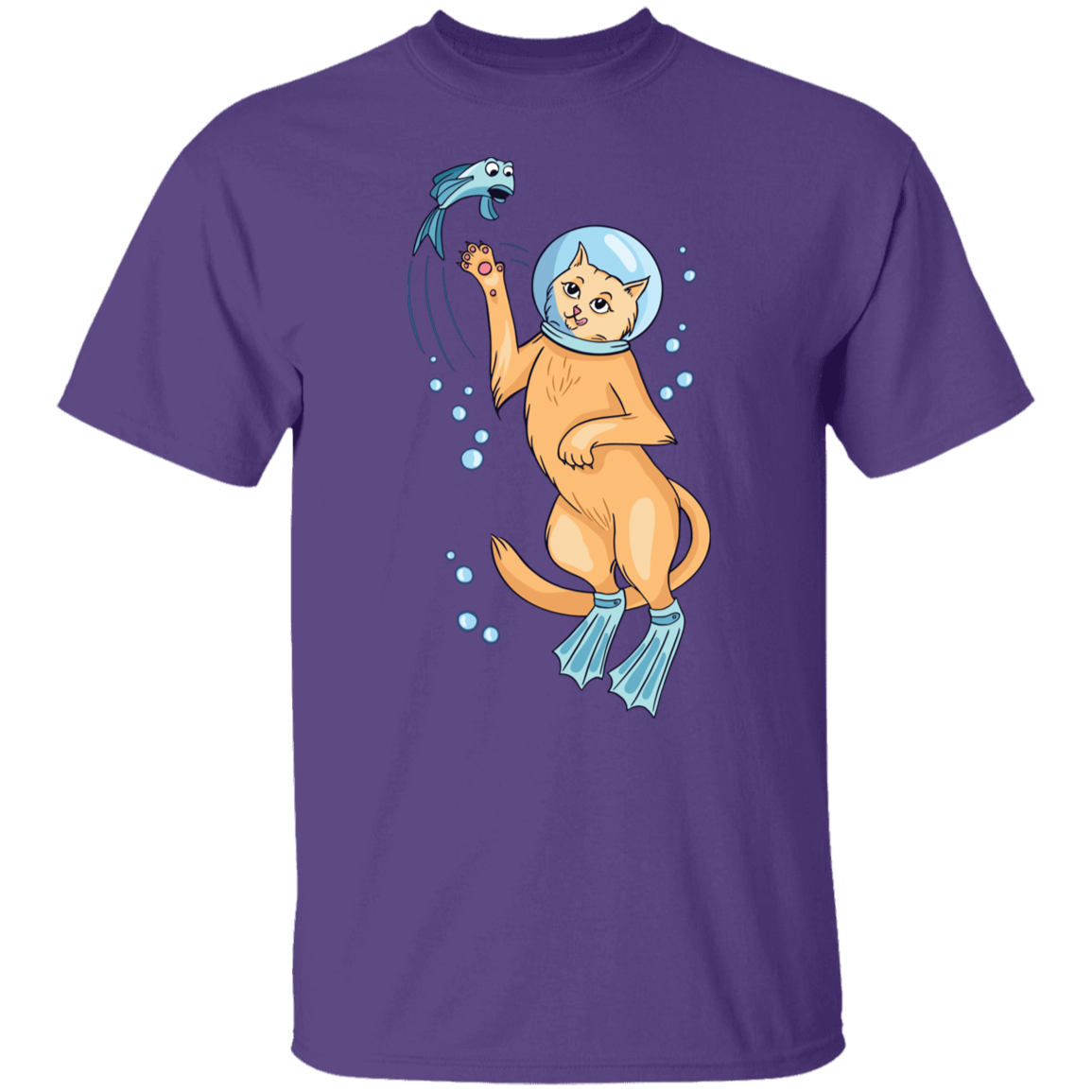 Funny Scuba Cat  T-Shirt
