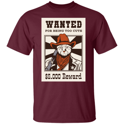 Cowboy Cat Wanted Animal  T-Shirt
