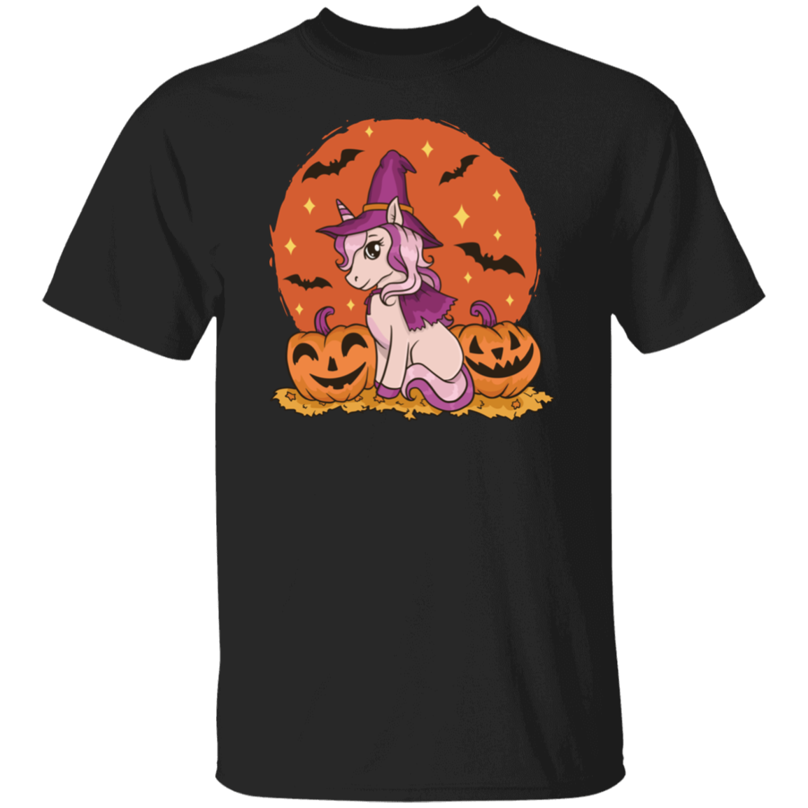 Unicorn Witch Hallowen Cute T-shirt Design