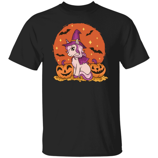 Unicorn Witch Hallowen Cute T-shirt Design