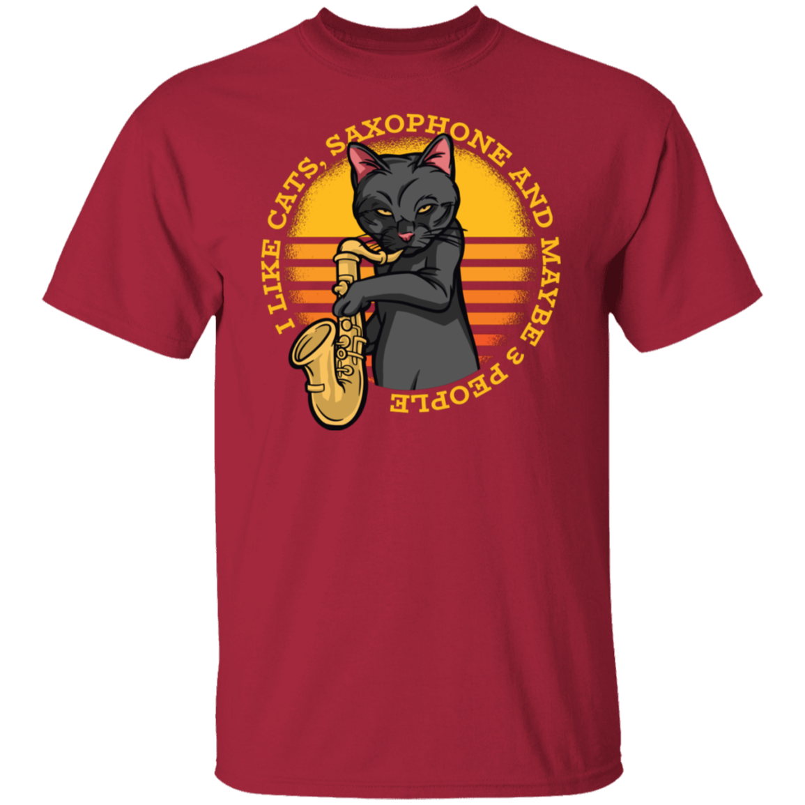 Cat Saxofón T-Shirt