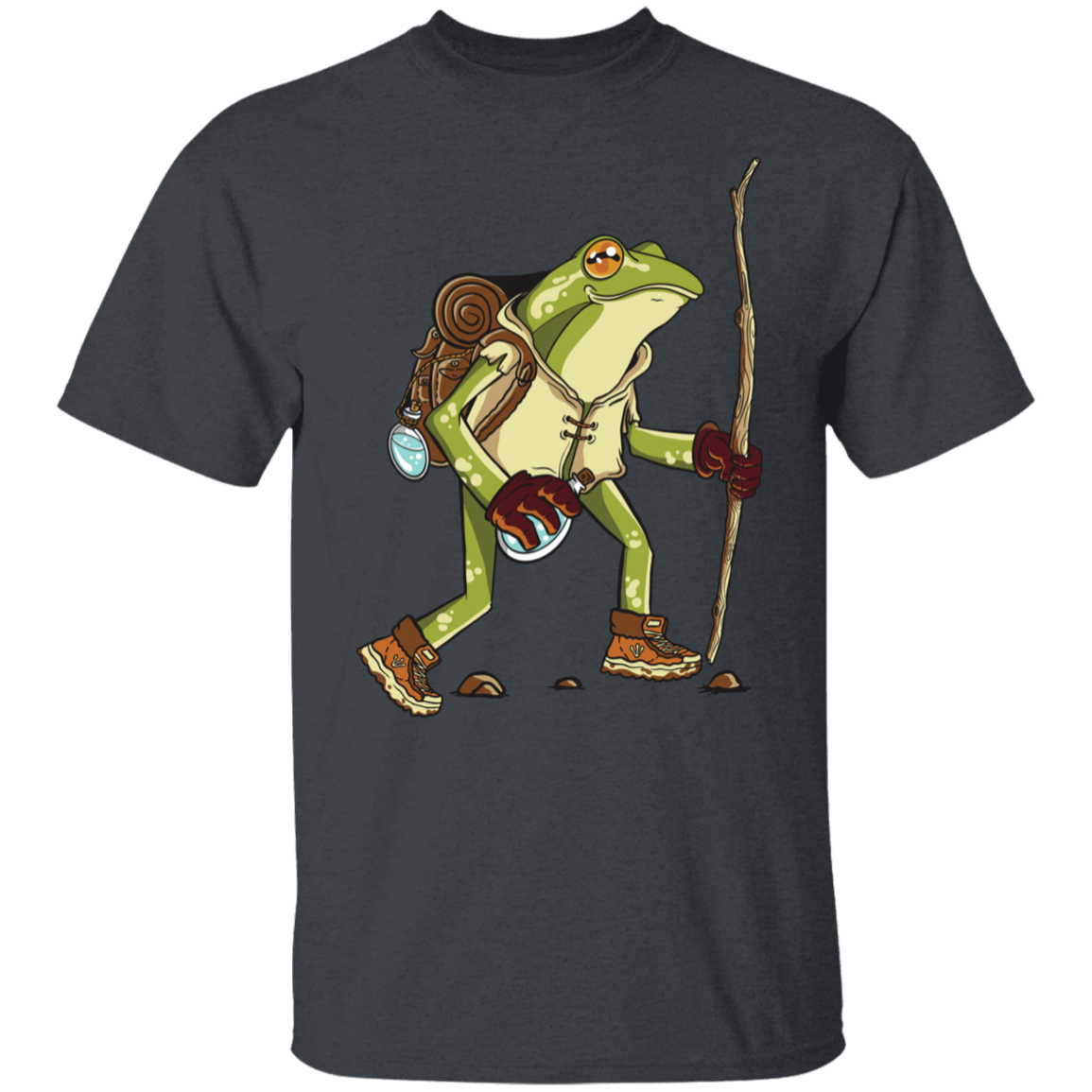 Frolic in Nature with the Hiking Frog T-Shirt !