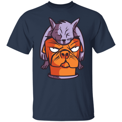 Cat on Dog T-Shirt
