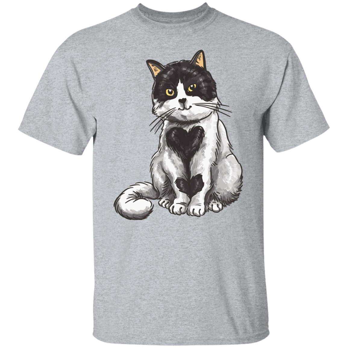 Lovely Heart Cat T-Shirt