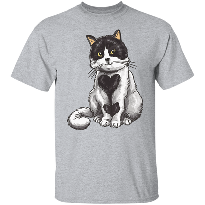 Lovely Heart Cat T-Shirt