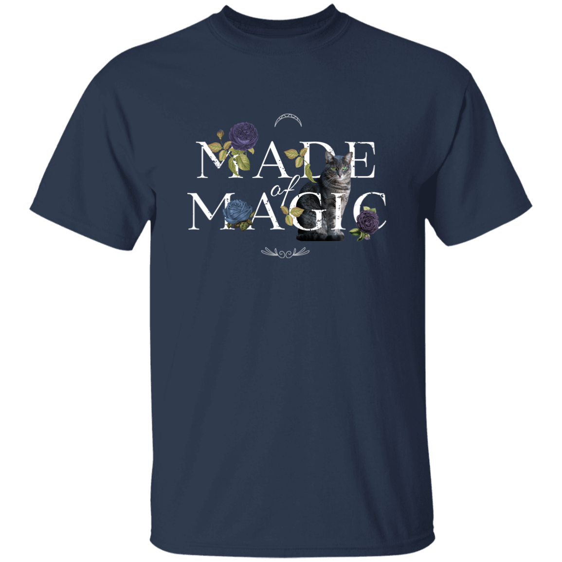 Floral Made of Magic Cat T-Shirt